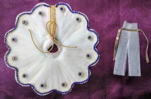 Light Pista Green Net Laddu Gopal Dress