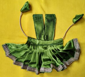 Mehendi Green Silk Laddu Gopal Dress