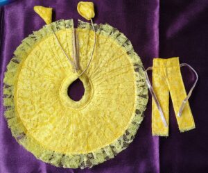 Yellow Designer Net Laddu Gopal Dress