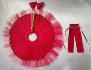 Red Net Laddu Gopal Dress