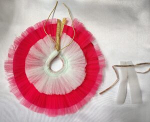 Red And Pista Green Laddu Gopal Dress