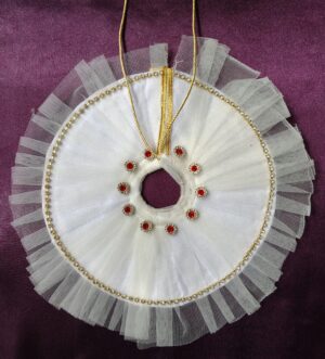 White Net Laddu Gopal Dress